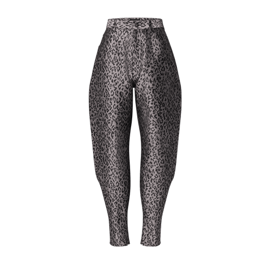 Women's Leopard Print Split-Leg Jeans