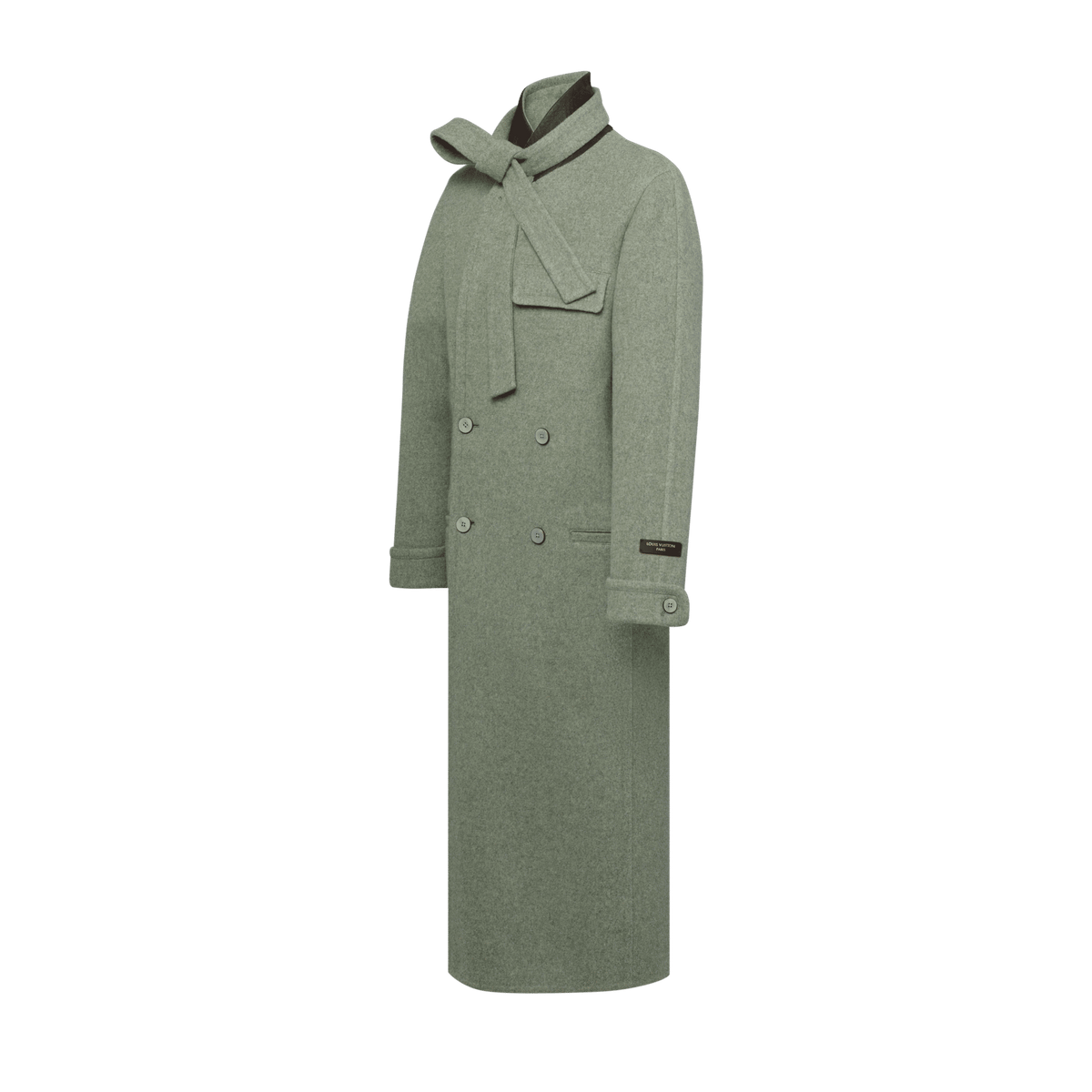 Men's Long Double Face Wool Overcoat