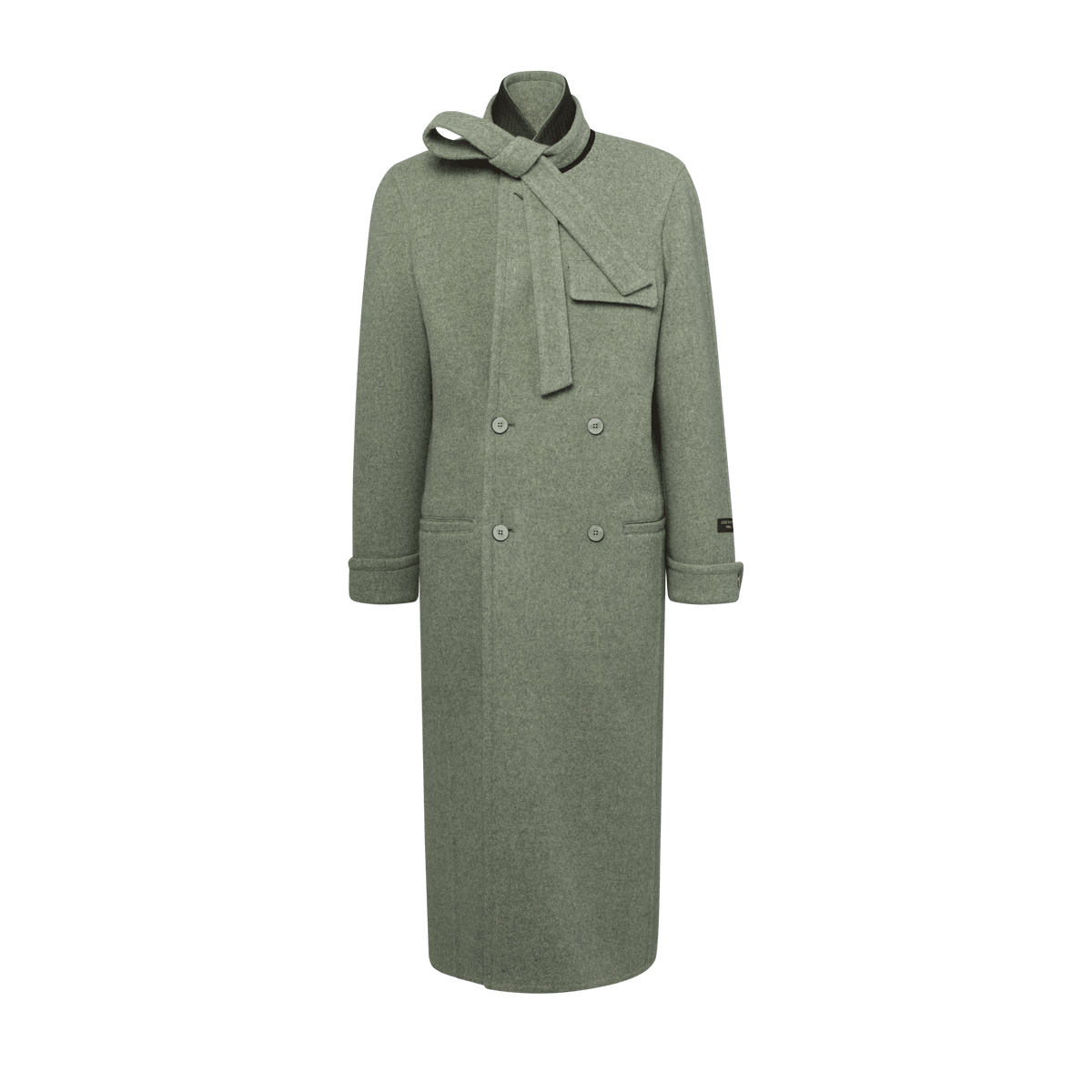 Men's Long Double Face Wool Overcoat