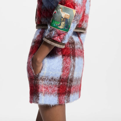 Women's Tartan Wool-Mohair Mini Skirt