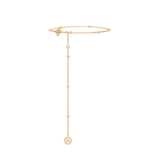 Women's Pearly Flower Chain Belt