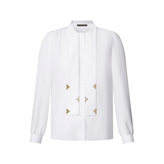 Women's Lavaliere Double Silk Blouse