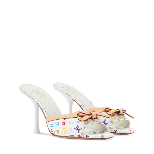 Women's 6AM Mule White Monogram Multicolore Canvas and Natural Leather 1AJSD9