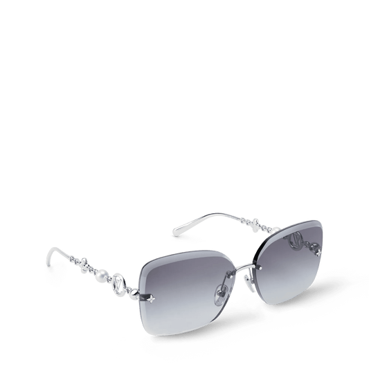 Women's Jewel Pearl Square Sunglasses