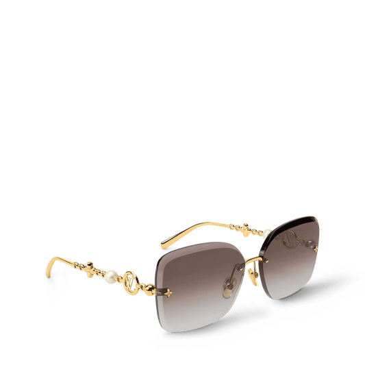 Women's Jewel Pearl Square Sunglasses