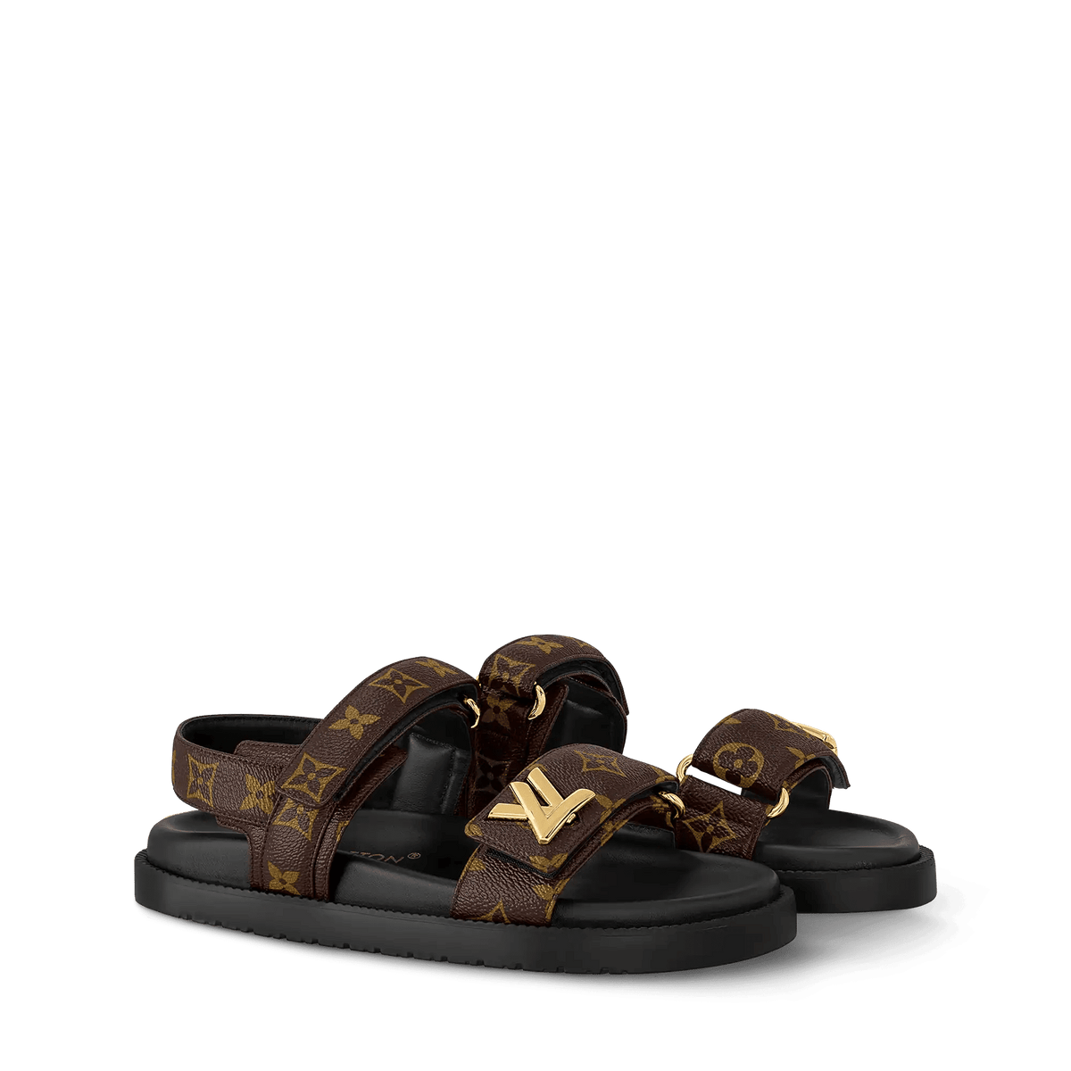 Women's LV Sunset Flat Comfort Sandal Cacao 1ACL9C