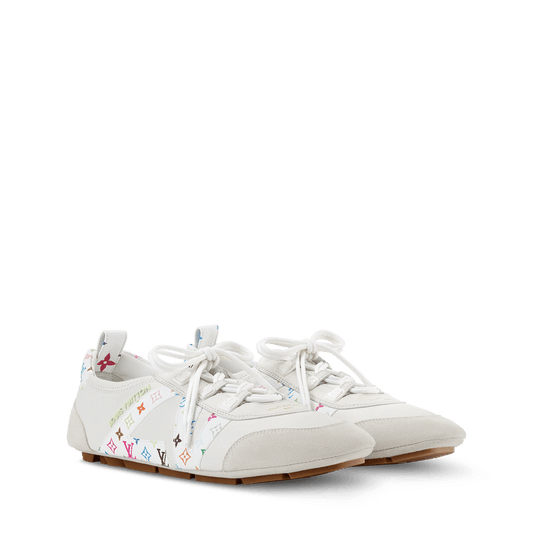 Women's Sneakerina Napa Leather and Monogram Canvas Sneaker 1AJJQJ