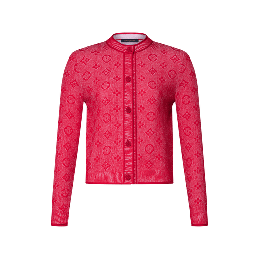 Women's Monogram Tweed-Effect Knit Cardigan
