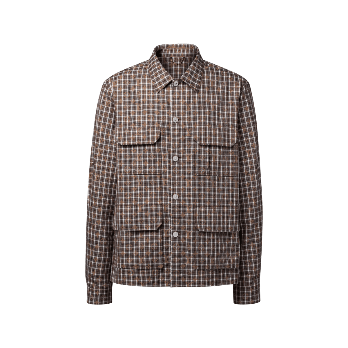 Men's Monogram Windowpane Jacquard Overshirt