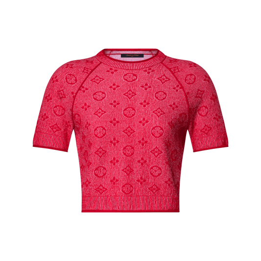 Women's Monogram Tweed-Effect Knit Top