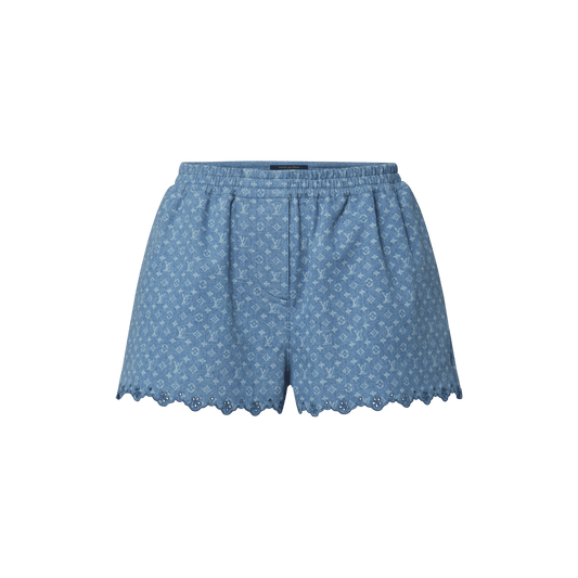 Women's Monogram Denim Mini Shorts
