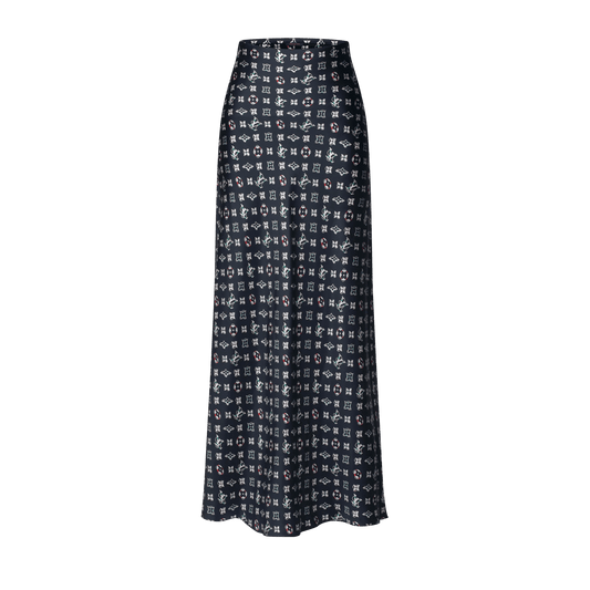 Women's Monogram Buoy Flared Maxi Skirt