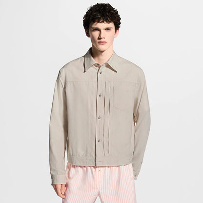 Men's Monogram Embroidered Light Trucker Shirt