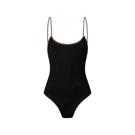 Women's Monogram Accent Scoop Back Swimsuit