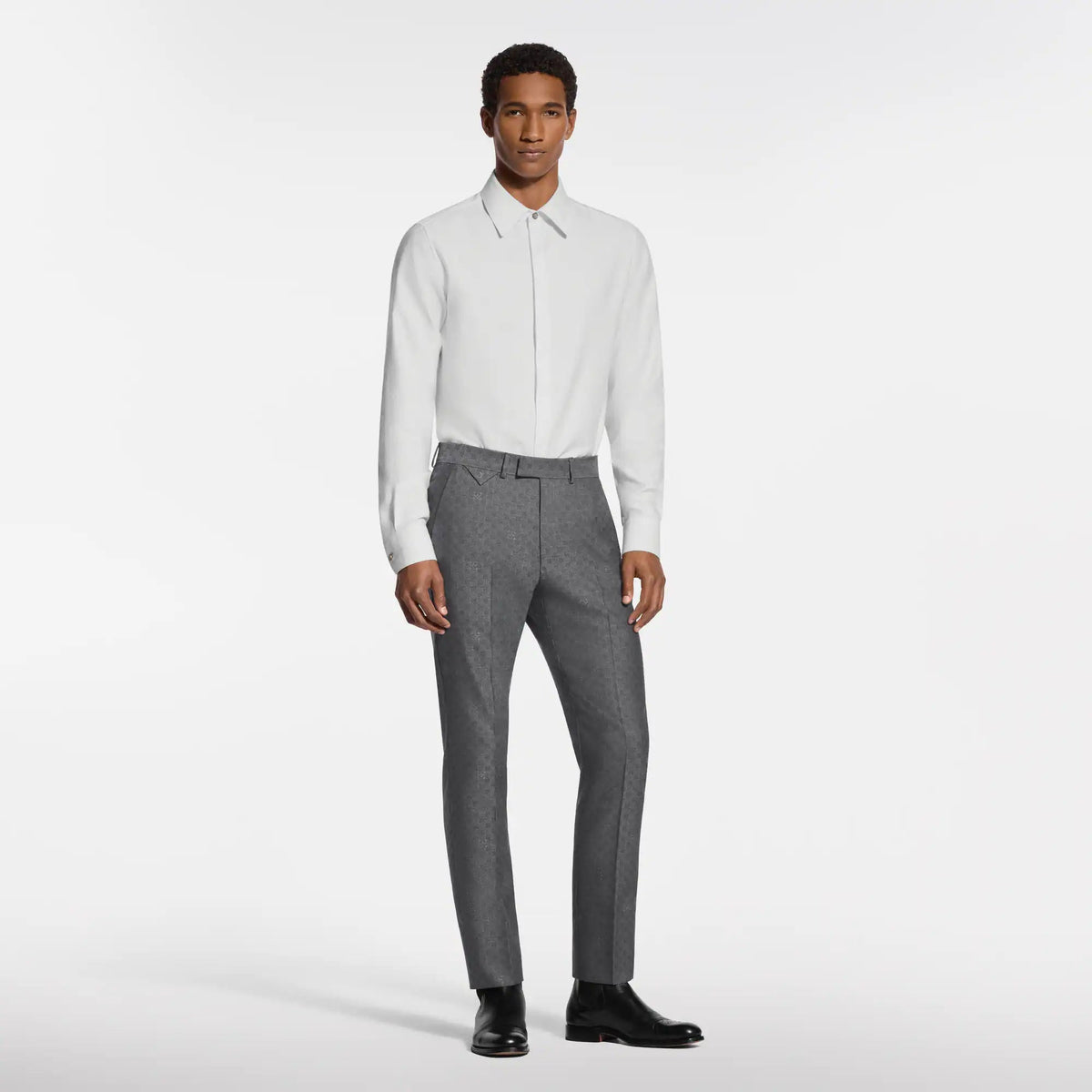 Men's Monogram Long-Sleeved Evening Shirt