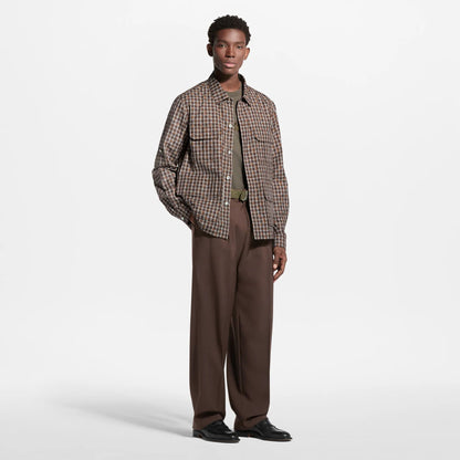 Men's Monogram Windowpane Jacquard Overshirt