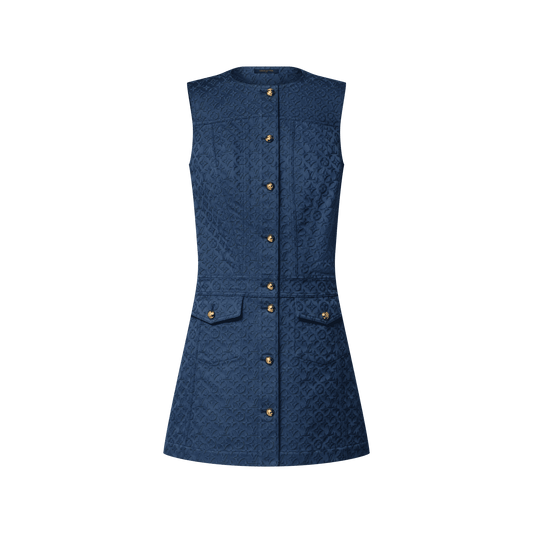 Women's Monogram Jacquard Button Front Dress