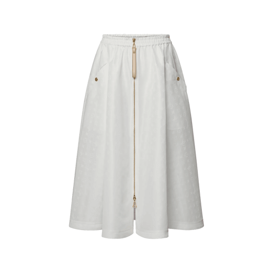 Women's Monogram Jacquard Zipper Front Skirt