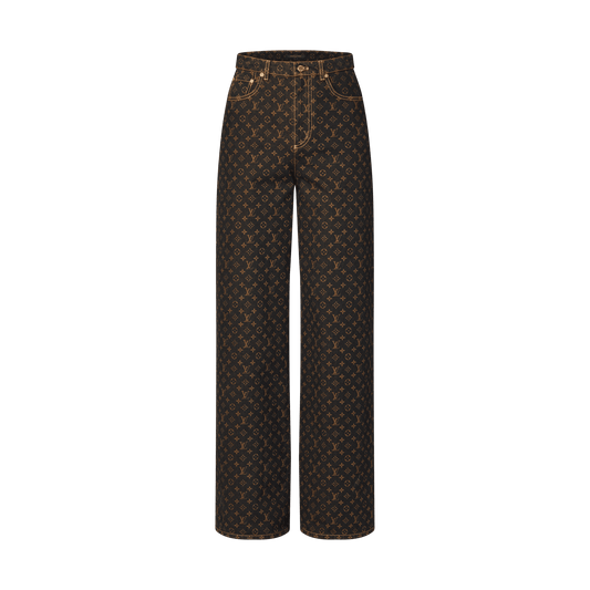 Women's Monogram Straight-Cut Jeans