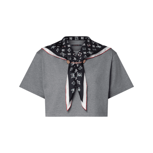 Women's Nautical Scarf Crop Top
