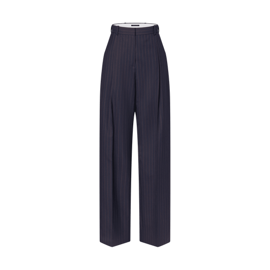 Women's Wide-Leg Pinstriped Pants