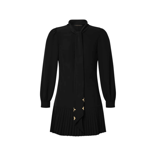 Women's Pleat Hem Lavalière Dress