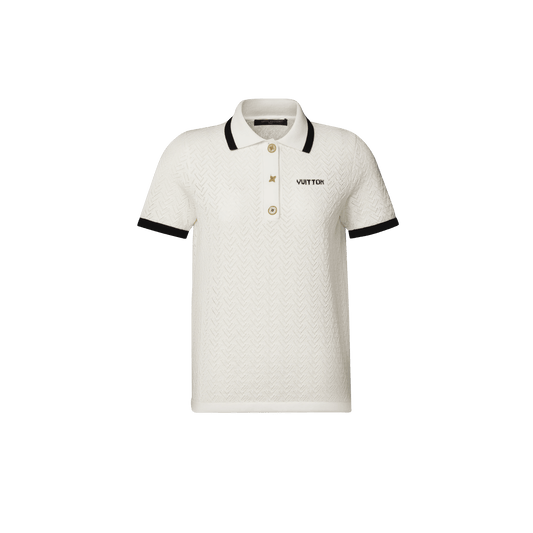 Women's Pointelle Polo Top