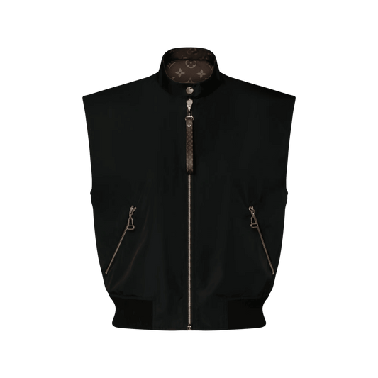 Women's Woven Monogram Print Reversible Gilet