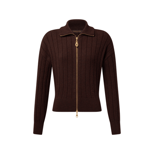 Women's Ribbed-Knit Zip-Up Cardigan