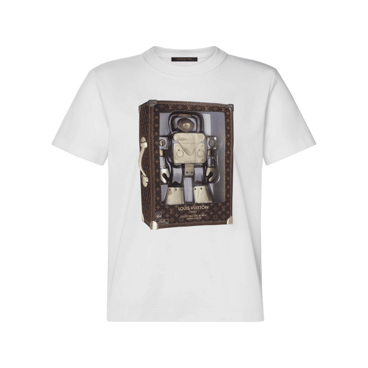 Women's Robot Print Cotton T-Shirt