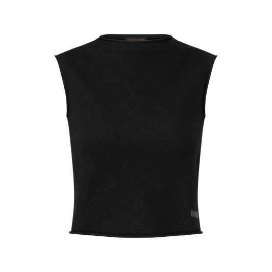 Women's Rolled Hem Cropped Knit Top