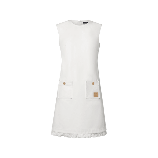 Women's Ruffle Trim Denim Dress