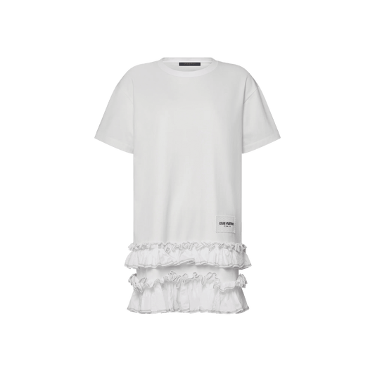 Women's Ruffle Trim T-Shirt Dress