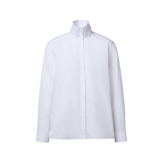Women's Ruff Collar Poplin Shirt