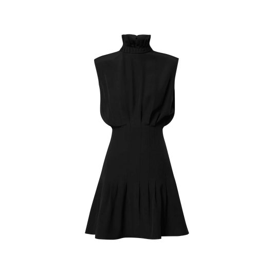 Women's Ruff Collar Silk Dress
