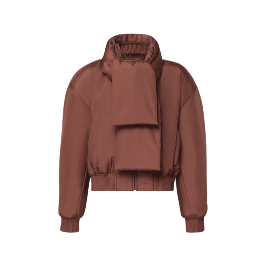 Women's Scarf Detail Bomber Jacket