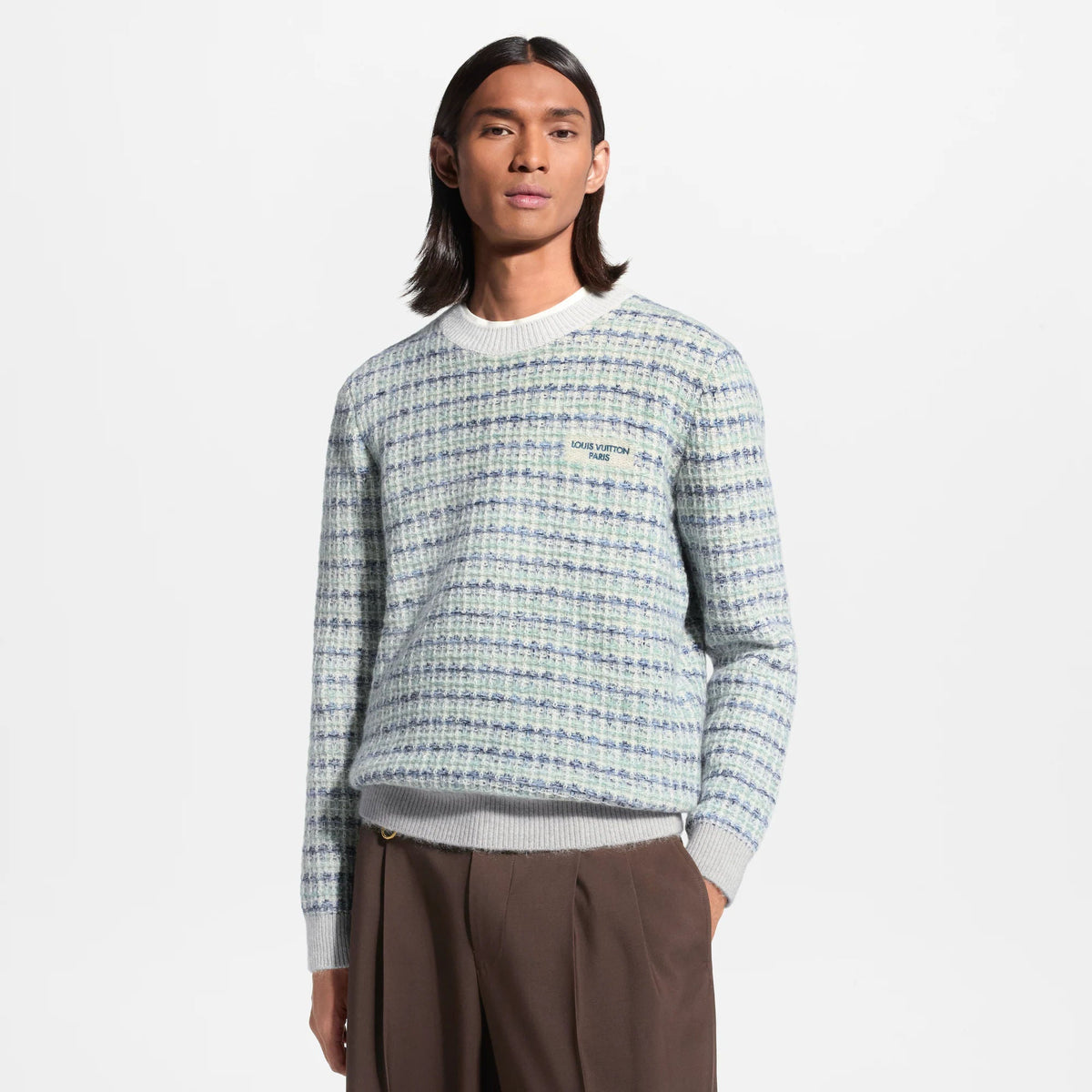 Men's Signature Waffle-Knit Crewneck Pullover