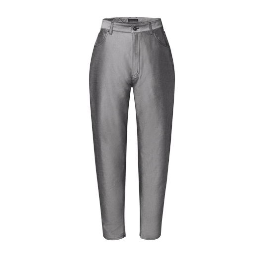 Women's Silver Denim Balloon Jeans