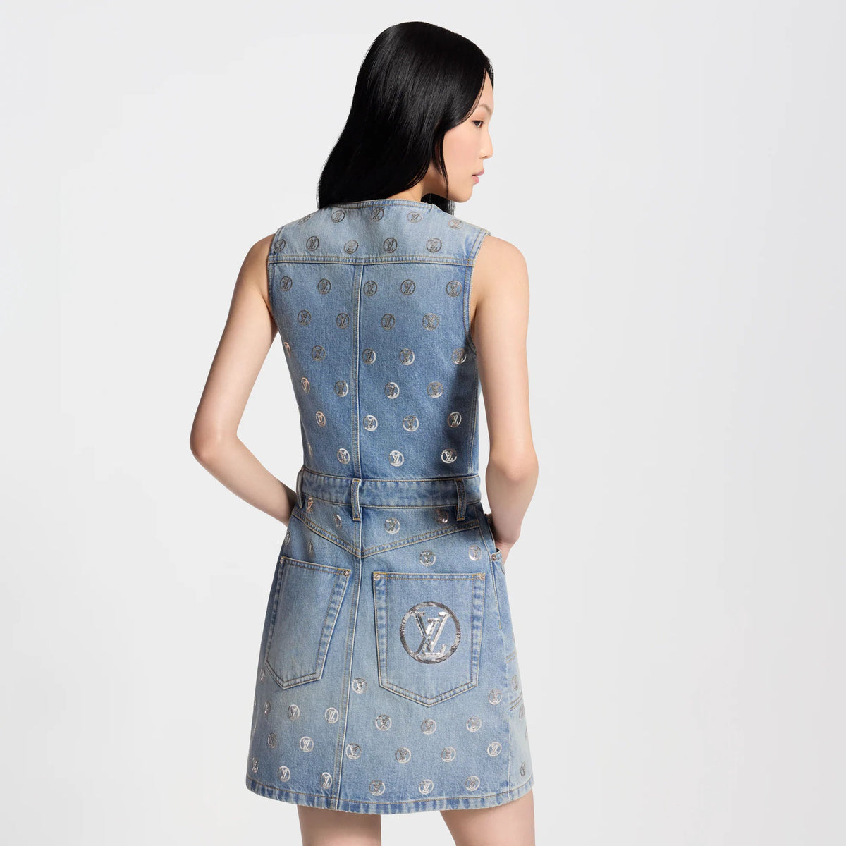 Women's Signature Sequin Denim Dress