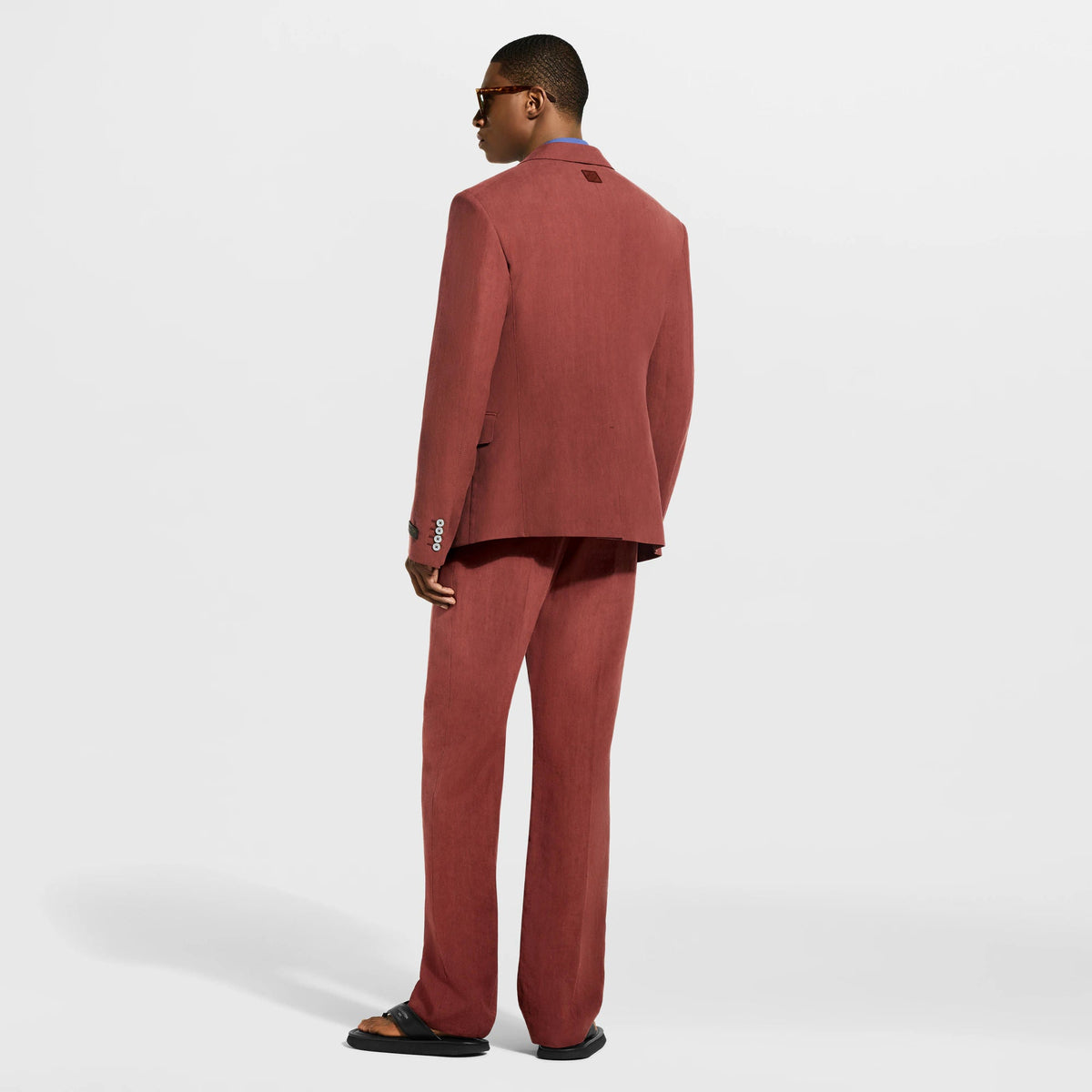 Men's Single-Breasted Linen Jacket