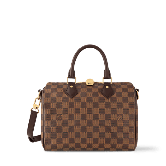 Women's Speedy Bandoulière 25 Damier Ebene Dark Chocolate Shoulder Bag