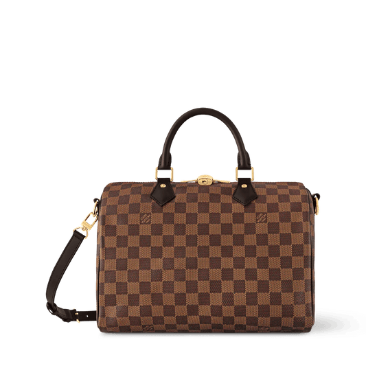 Women's Speedy Bandoulière 30 Damier Ebene Coated Canvas Tote Bag N40590