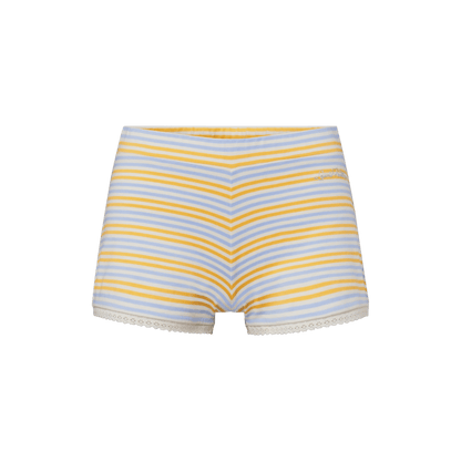 Women's Striped Cotton Jersey Mini Shorts