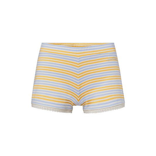 Women's Striped Cotton Jersey Mini Shorts