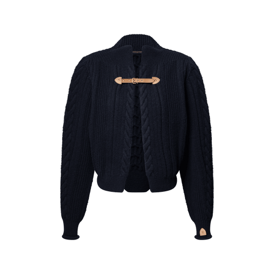 Women's Strap Front Cable-Knit Cardigan