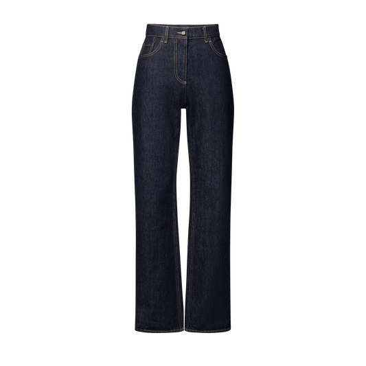 Women's Straight-Cut Indigo Jeans