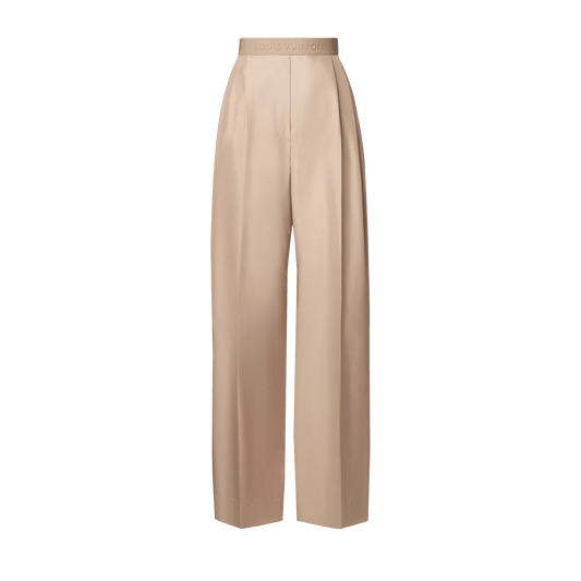 Women's Tailored Wide-Leg Silk Pants