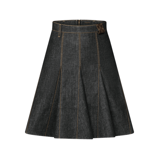 Women's Topstitched Denim Skirt