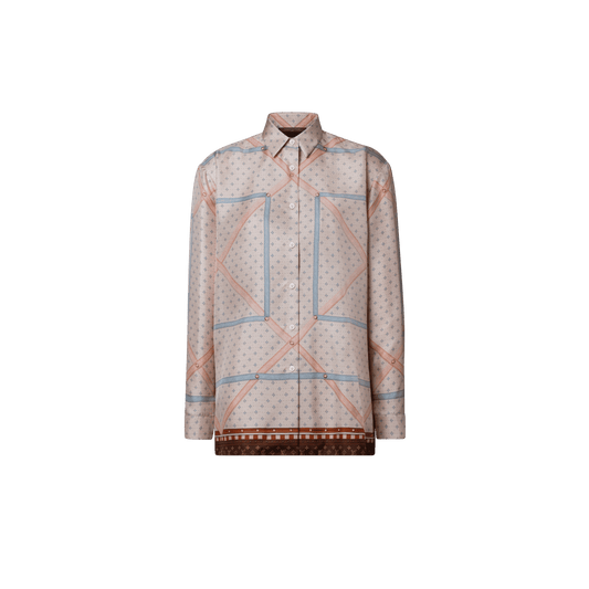 Women's Trunk Print Silk Shirt