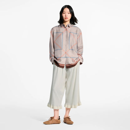 Women's Trunk Print Silk Shirt